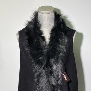Ellian Vest with Faux Fur Collar